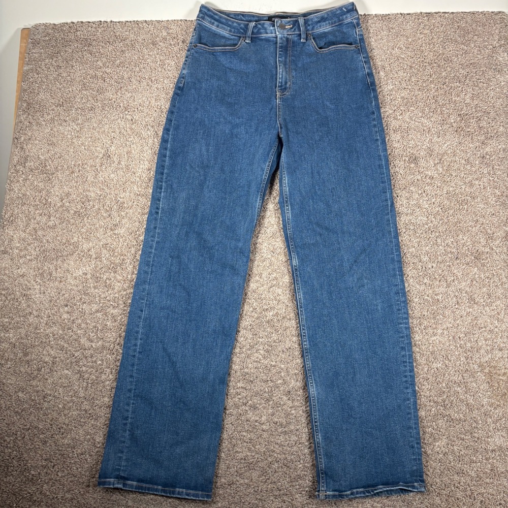 Nothing Something Mens Straight Wide Leg Jeans Blue Size 32x34